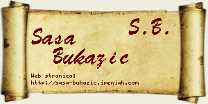 Saša Bukazić vizit kartica